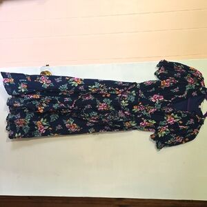 Floral Maxi Dress with Short Sleeves